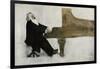 Johannes Brahms at the Piano-null-Framed Giclee Print