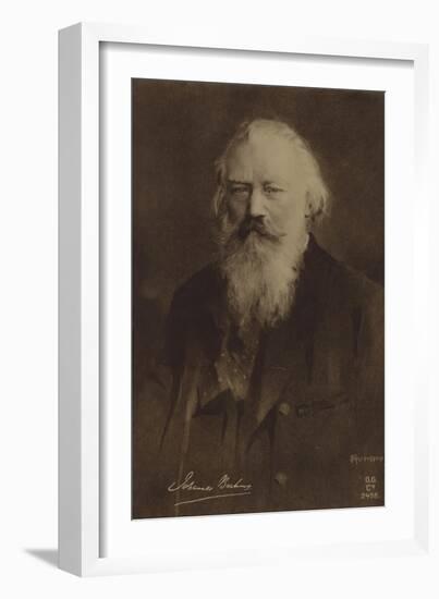 Johannes Brahms, German Composer and Pianist (1833-1897)-German School-Framed Giclee Print