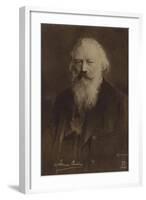 Johannes Brahms, German Composer and Pianist (1833-1897)-German School-Framed Giclee Print