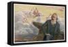 Johannes Brahms German Musician Composing His Symphony No. 1-R. Ronopa-Framed Stretched Canvas