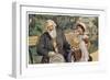 Johannes Brahms German Musician with Child Friends-H. Schubert-Framed Art Print