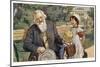 Johannes Brahms German Musician with Child Friends-H. Schubert-Mounted Art Print