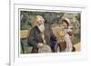 Johannes Brahms German Musician with Child Friends-H. Schubert-Framed Art Print