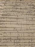 Handwritten Score for German Requiem-Johannes Brahms-Mounted Giclee Print