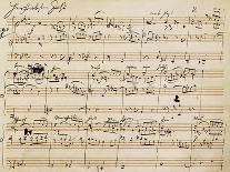 Handwritten Score for German Requiem-Johannes Brahms-Mounted Giclee Print