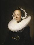 Portrait of a Young Lady, Half Length in a Black Dress, with a White Lace Cap-Johannes Cornelisz. Verspronck-Giclee Print