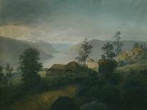 Store Skagastolstind oil on board-Johannes Flintoe-Giclee Print