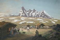 Boeyum glacier, Krondalen, 1822 watercolor on paper-Johannes Flintoe-Giclee Print