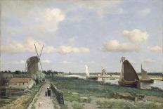 View of the Trekvliet Canal Near the Hague, 1870-Johannes Hendrik Weissenbruch-Stretched Canvas