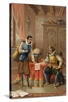 Johannes Kepler and Tycho Brahe at the Prague Observatory, C1600-null-Stretched Canvas