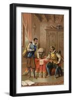 Johannes Kepler and Tycho Brahe at the Prague Observatory, C1600-null-Framed Giclee Print