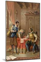 Johannes Kepler and Tycho Brahe at the Prague Observatory, C1600-null-Mounted Giclee Print