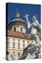 Johannes Nepomuk statue and Monastery, Melk, UNESCO World Heritage Site, Lower Austria, Austria, Eu-Rolf Richardson-Stretched Canvas