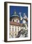 Johannes Nepomuk statue and Monastery, Melk, UNESCO World Heritage Site, Lower Austria, Austria, Eu-Rolf Richardson-Framed Photographic Print