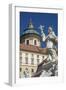 Johannes Nepomuk statue and Monastery, Melk, UNESCO World Heritage Site, Lower Austria, Austria, Eu-Rolf Richardson-Framed Photographic Print