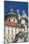 Johannes Nepomuk statue and Monastery, Melk, UNESCO World Heritage Site, Lower Austria, Austria, Eu-Rolf Richardson-Mounted Photographic Print