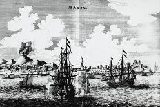 The Port of Macao, Engraving from Embassy from East-India Company of United Provinces-Johannes Nieuhoff-Stretched Canvas