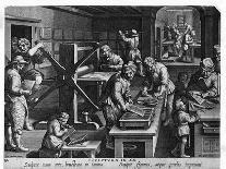 Illustration of a Printing Shop-Johannes Stradanus-Framed Stretched Canvas