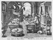 Illustration of a Printing Shop-Johannes Stradanus-Giclee Print