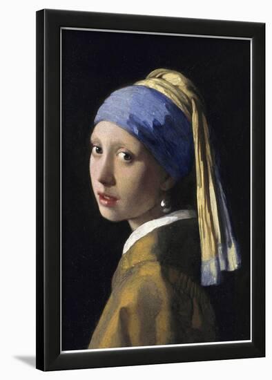 Johannes Vermeer Girl with a Pearl Earring Art Print Poster-null-Framed Poster