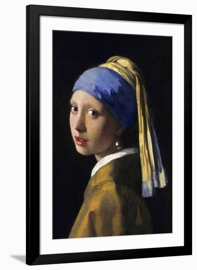 Johannes Vermeer Girl with a Pearl Earring-Johannes Vermeer-Framed Art Print