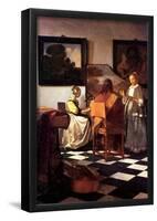 Johannes Vermeer Musical Trio Art Print Poster-null-Framed Poster