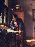 Lady Writing a Letter with Her Maid, c.1670-Johannes Vermeer-Giclee Print