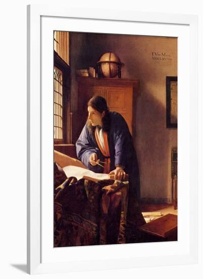 Johannes Vermeer The Geographer-null-Framed Art Print