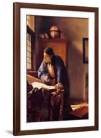 Johannes Vermeer The Geographer-null-Framed Art Print