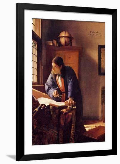 Johannes Vermeer The Geographer-null-Framed Art Print