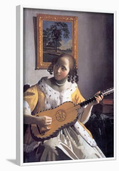 Johannes Vermeer The Guitar Player Art Print Poster-null-Framed Poster