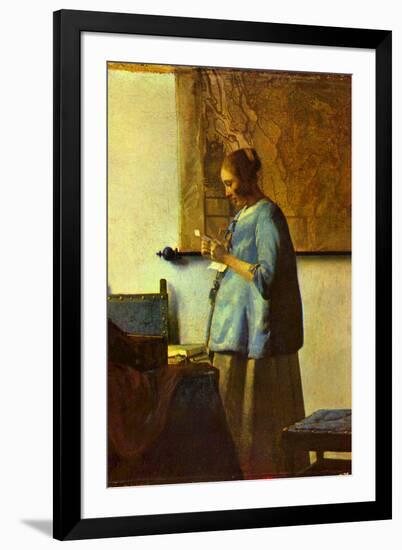 Johannes Vermeer The Letter Reader-null-Framed Art Print