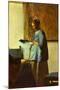 Johannes Vermeer The Letter Reader-null-Mounted Art Print
