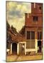 Johannes Vermeer The Little Street Art Print Poster-null-Mounted Poster