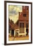 Johannes Vermeer The Little Street-Johannes Vermeer-Framed Art Print