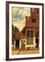 Johannes Vermeer The Little Street-Johannes Vermeer-Framed Art Print