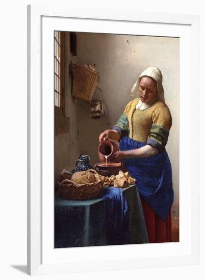 Johannes Vermeer The Milkmaid-null-Framed Art Print