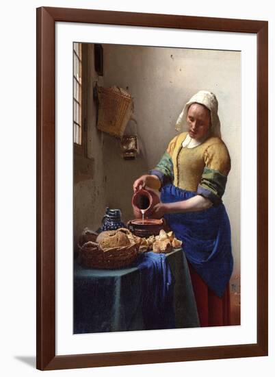 Johannes Vermeer The Milkmaid-null-Framed Art Print