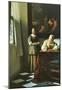 Johannes Vermeer Woman with Messenger Art Print Poster-null-Mounted Poster