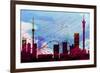 Johannesburg City Skyline-NaxArt-Framed Premium Giclee Print