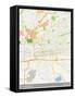 Johannesburg, South Africa Map-null-Framed Stretched Canvas