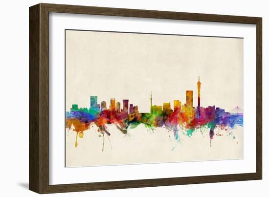 Johannesburg South Africa Skyline-Michael Tompsett-Framed Art Print