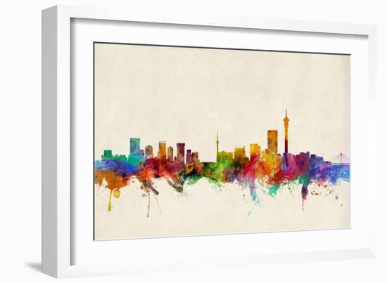 Johannesburg South Africa Skyline-Michael Tompsett-Framed Art Print