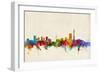 Johannesburg South Africa Skyline-Michael Tompsett-Framed Premium Giclee Print