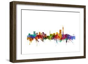 Johannesburg South Africa Skyline-Michael Tompsett-Framed Art Print