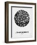 Johannesburg Street Map Black on White-NaxArt-Framed Art Print