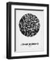 Johannesburg Street Map Black on White-NaxArt-Framed Art Print