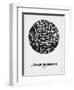 Johannesburg Street Map Black on White-NaxArt-Framed Art Print