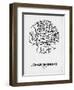 Johannesburg Street Map White-NaxArt-Framed Art Print