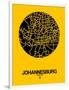 Johannesburg Street Map Yellow-NaxArt-Framed Premium Giclee Print